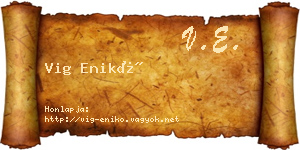 Vig Enikő névjegykártya